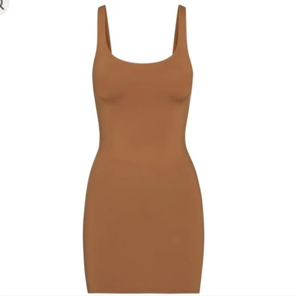 3X - Skims Swim Tank Dress - Almond